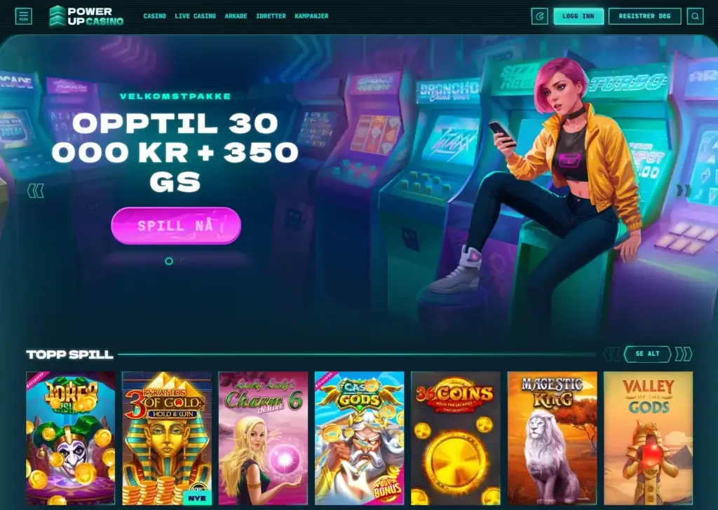Top anbefalte NovaForge casinoer - PowerUp