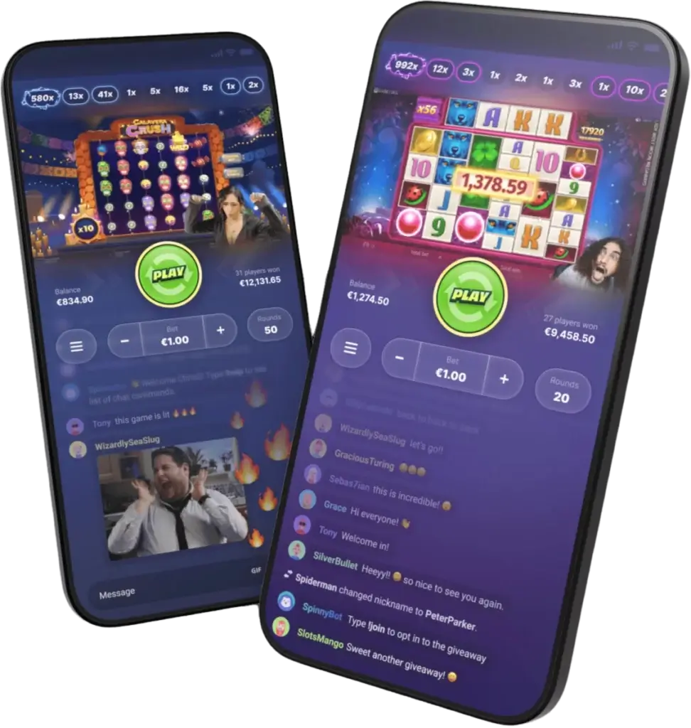 Livespins på mobil