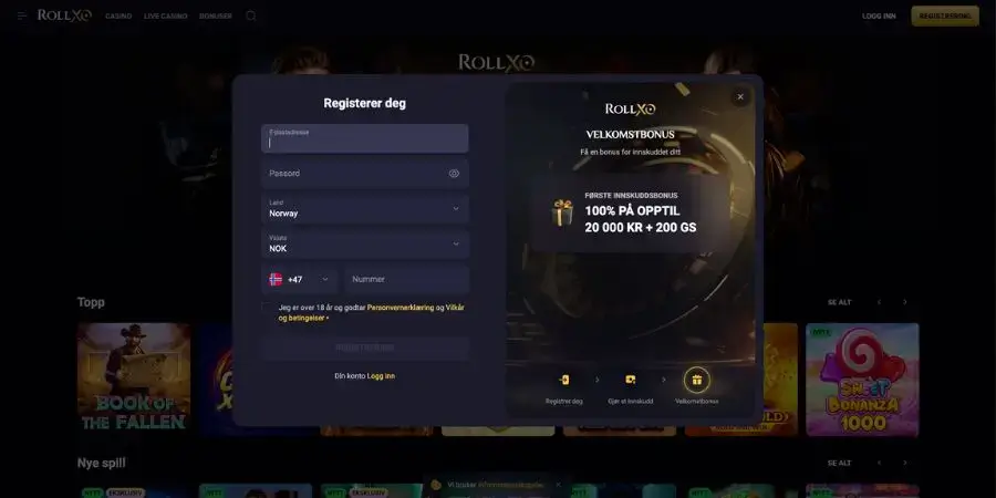 Påmelding hos RollXO